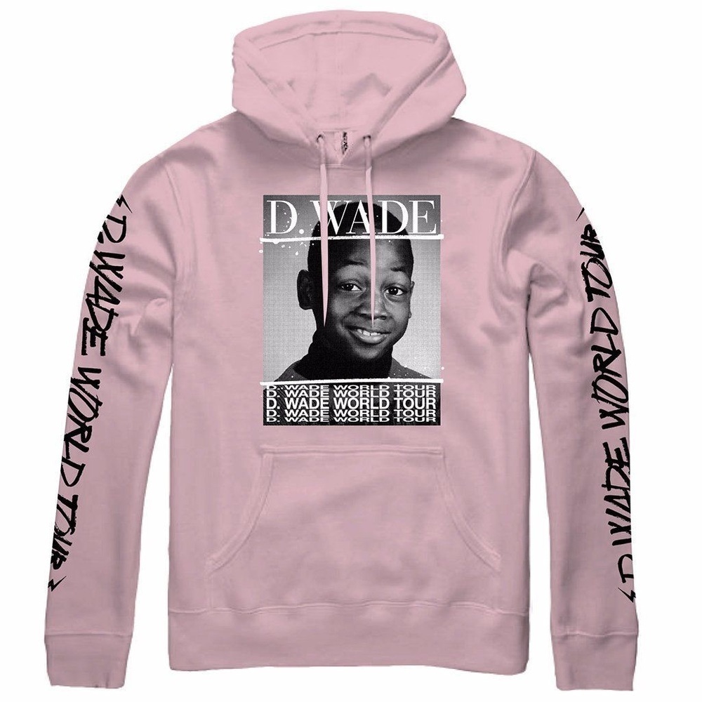 D Wade World Tour Hoodie Hoodie Small Pink